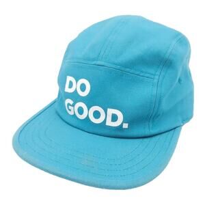 Cotopaxi Do Good 5 Panel Adjustable Hat Cap Outdoor Strap Teal Blue Adult Unisex